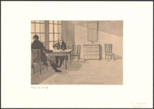 Christiaan Andriessen at a table with another man