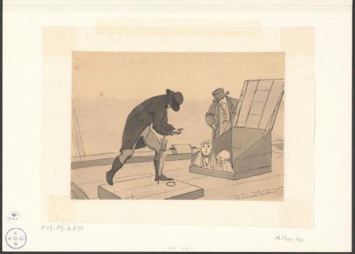 Christiaan Andriessen bidding farewell to the sister of his friend Carel Jacob van Baar van Slangenburgh at the packet boat