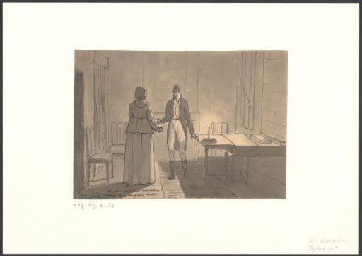Christiaan Andriessen arriving home late and a woman wishing him good night