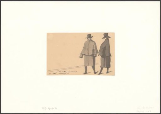 Christiaan Andriessen and another man in thick coats