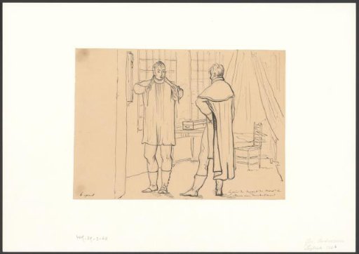 Christiaan Andriessen and viewing a man's clothing