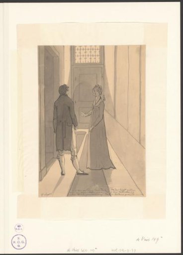 Conversation in the hallway