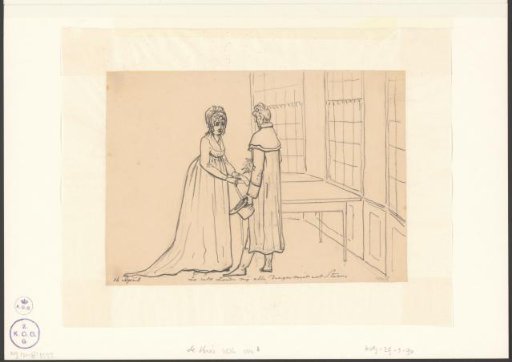Conversation between Christiaan Andriessen and a woman