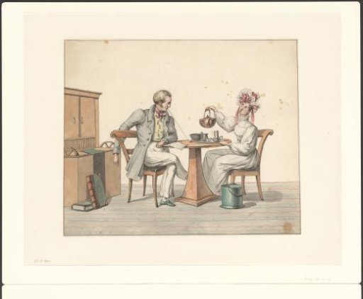 Man and Woman at Tea
