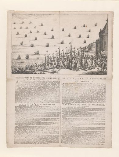 Announcement of a failed assassination attempt on King William III, 1696