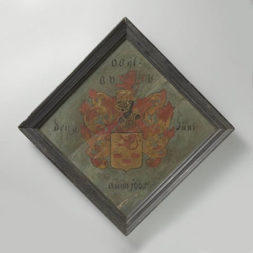 Memorial tablet of Rogier van Heijningen (died 1665), director of Bengal (1663-65)