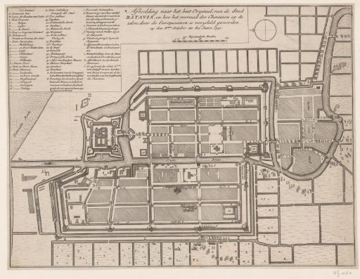 Depiction after the best Original, of the City of Batavia, and how the treachery of the Chinese was avenged by the Europeans on the 8th of October etc. of the Year 1740