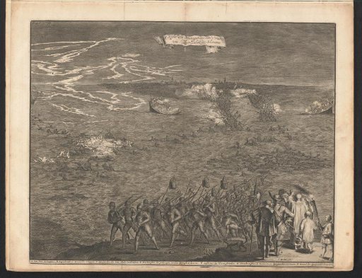 Nightly March of Spanish Soldiers Through the Water to Duiveland, 1575