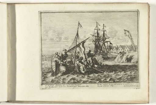 Arrival of King James II in France, 1689