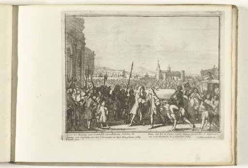 King James II Welcomed by Louis XIV, 1689