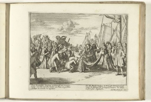 Princess Mary Takes Leave Before Departing for England, 1689