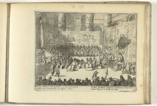 William III Attends a Session of Parliament as King, 1689