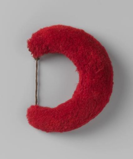 Wings, half-round of red wool with gray cloth lining, for shooters