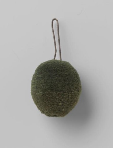 Pompon for shako model 1828, of green wool with white iron wire, for all ranks, battalion or volunteer rifle corps
