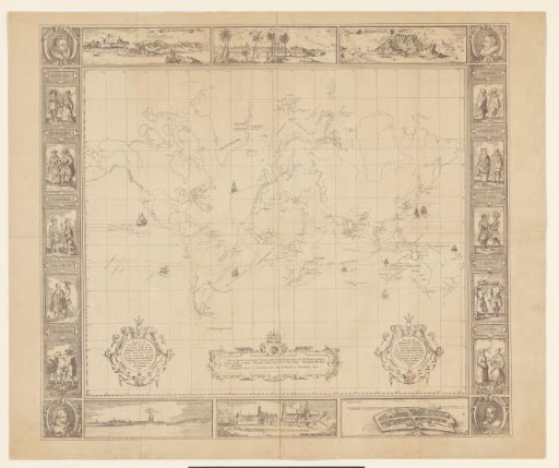 Map of the most important Voyages and Discoveries made by the Dutch (...)