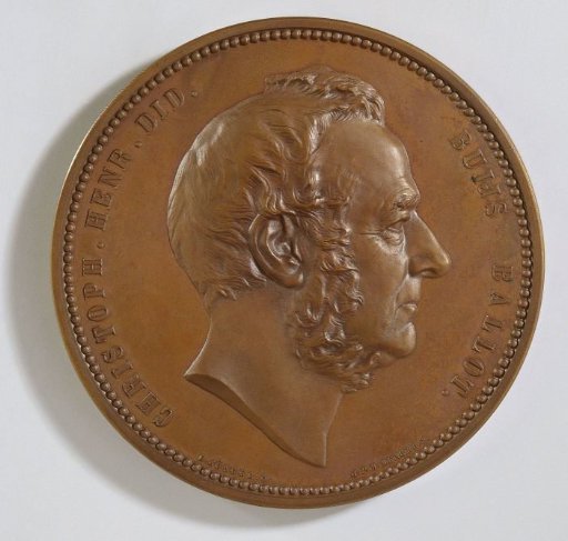 Bronze medal in case of Christophorus Henricus Didericus Buys Ballot, forty years professor at the University of Utrecht