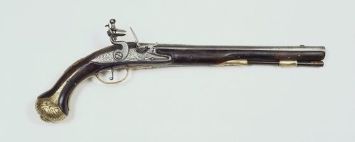 Flintlock Pistol with Inlaid and Damascened Barrel
