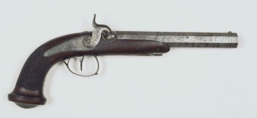 Percussion pistol with octagonal barrel