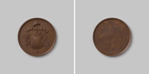 Fiftieth anniversary celebration of Cossack Day: commemoration of the entry of the Cossacks into Utrecht, medal struck by the Rijksmunt