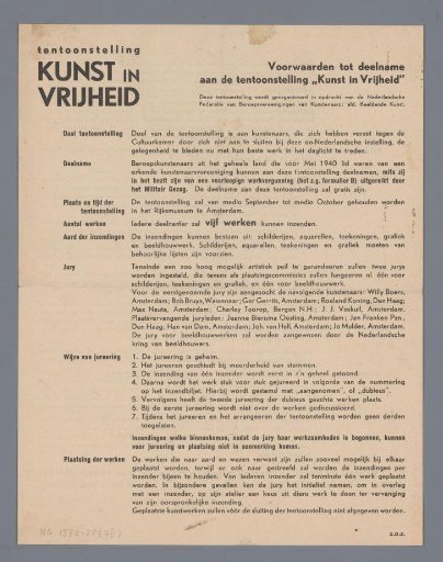 Conditions for Participation in the Exhibition "Art in Freedom"