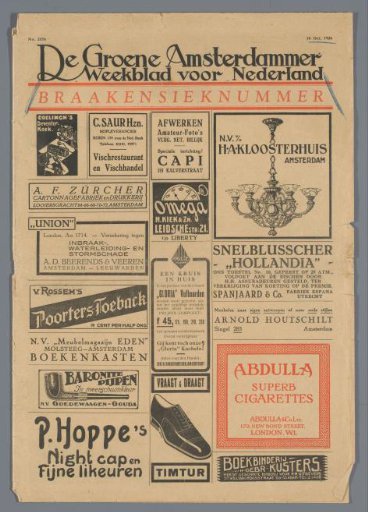 De Groene Amsterdammer, weekly for the Netherlands / Braakensiek issue