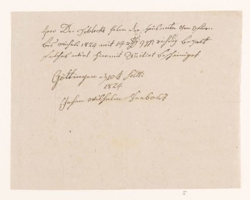 Household receipt of J.R. Thorbecke