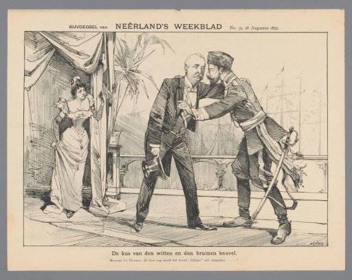 The Kiss of the White and the Brown Moustache