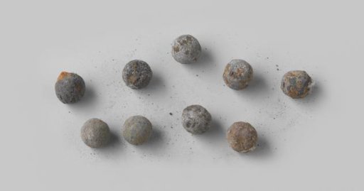 Pistol bullets from the wreck of the East Indiaman Meresteijn