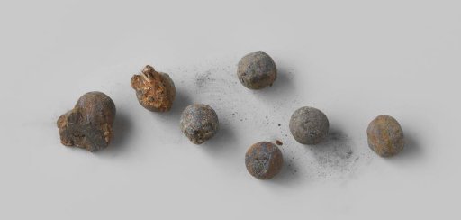 Musket balls from the wreck of the East Indiaman Meresteijn