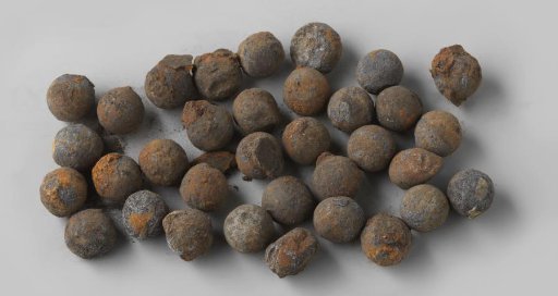 Musket balls from the wreck of the East Indiaman Meresteijn