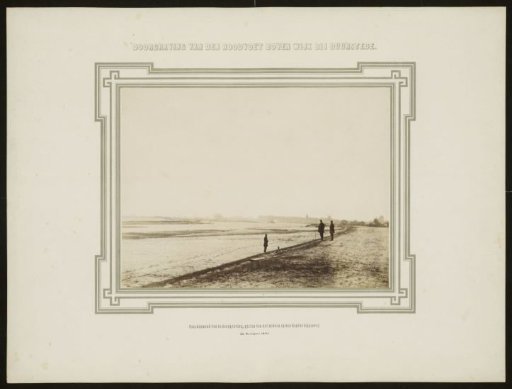 Lower reach of the canal, seen from the middle on the right bank of the Rhine
