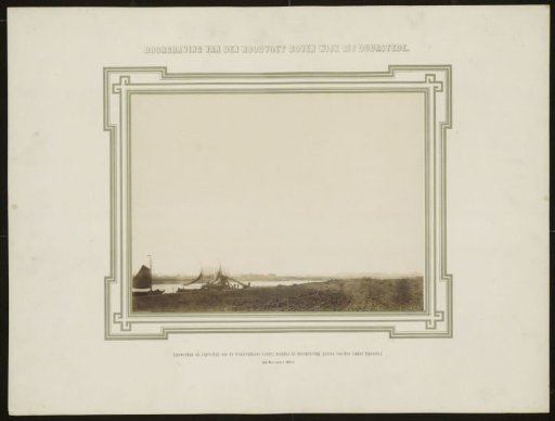 Excavation works and cutting on both banks below the canal, seen from the left bank of the Rhine