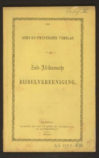 The Twenty-Eighth Report of the South African Bible Society