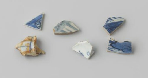Fragments of Plates and Bowls from the VOC Ship 'Witte Leeuw'