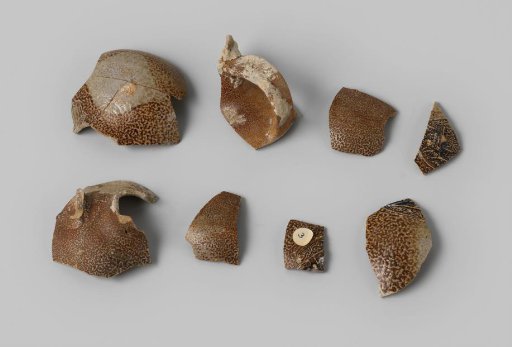 Eight Shards of Stoneware from the VOC Ship 'Witte Leeuw'