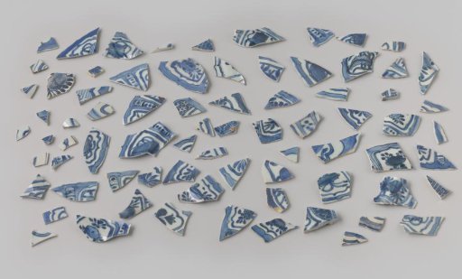 Fragments of plates from the VOC ship 'Witte Leeuw'