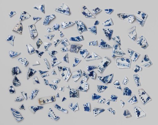 Shards of Crow's Heads from the VOC Ship 'Witte Leeuw'