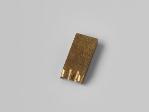 Printing type with a brace from the wreck of the Dutch East India ship  Hollandia