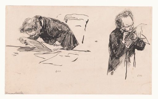 Two sketches of Minister Heemskerck in the Second Chamber