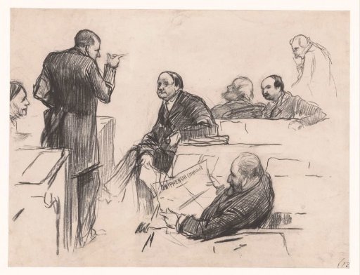 Chamber members mr. H.C. Verniers van der Loeff, mr. A.J.W. Farncombe Sanders, mr. G.M. van der Linden, J. Willink and Jhr. mr. Ruys van Beerenbroek