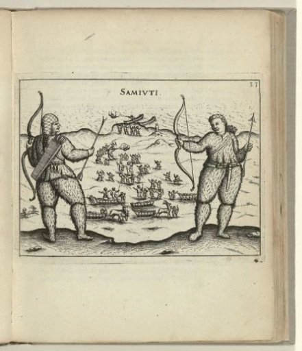 Samoyeds with bow and arrow, 1595