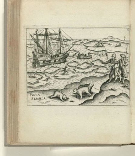 Barentsz's ship at the Orange Islands, 1596