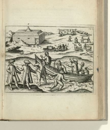 Digging out and towing the boat, 1597