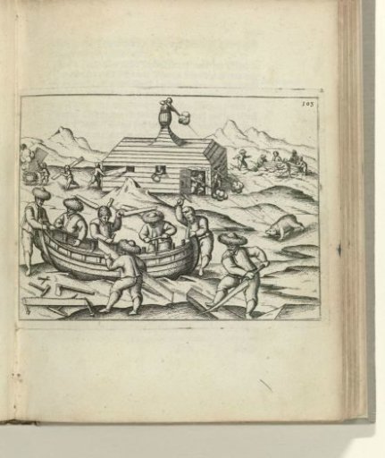 Carpentry work on the boat, 1597
