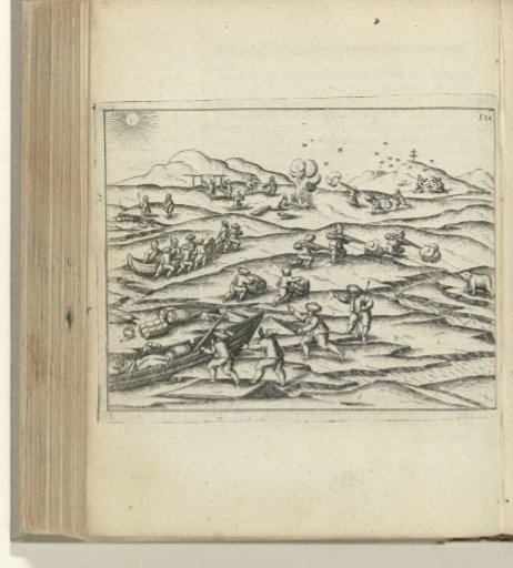 The boats on a breaking ice floe, 1597