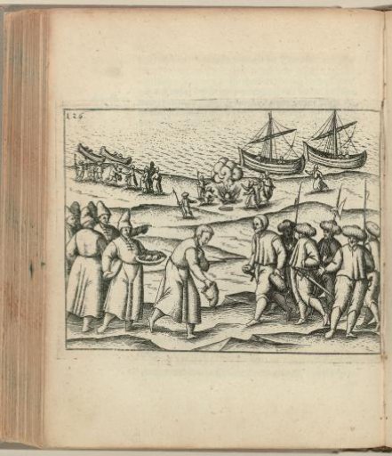 The meeting with the crew of two Russian lodjas, 1597