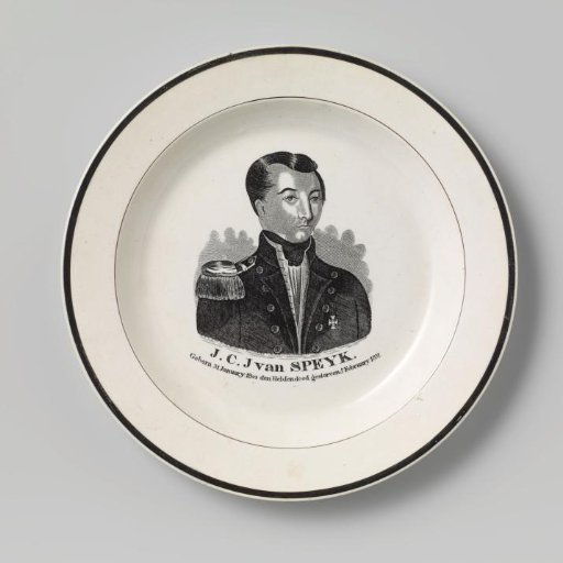 Plate with a portrait of Jan van Speyk