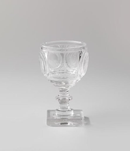 Chalice Glass on Square Foot, with Inscription: Citadelle d'Anvers 15 Avril 1831