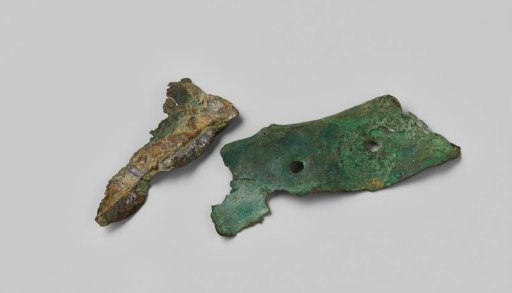 Fragments of copper plate work from the wreck of the East Indiaman Hollandia