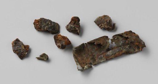 Copper fragments from the wreck of the East Indiaman Hollandia